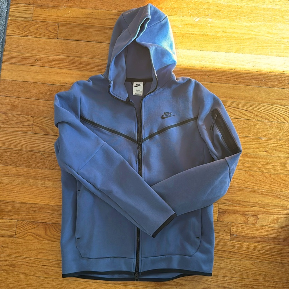 EUC Men’s Nike Tech Fleece Zip Size M Tall Diffused Blue/Black